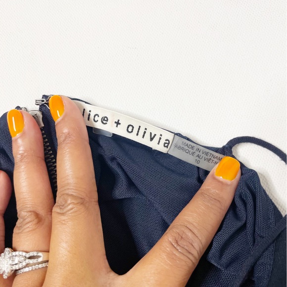 ALICE + OLIVIA SUZE SPAGHETTI STRAP SKATER DRESS - Picture 9 of 12